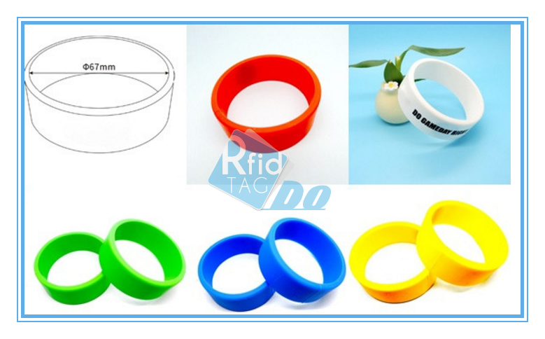 Access management RFID smart silicone bracelet 